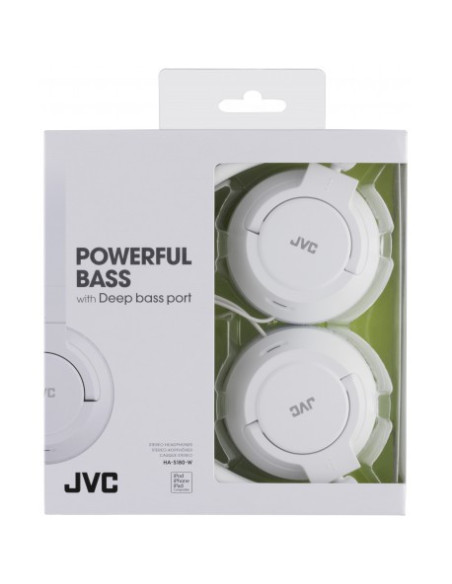 JVC HA-S180-W-E auricular y casco Auriculares Alámbrico Diadema Música Blanco