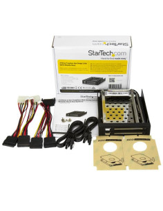 StarTech.com Rack Móvil Backplane de 2 Discos Duros HDD SATA 2,5" Pulgadas sin Bandeja Bahía 3,5"