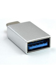 Ewent EW9643 cambiador de género para cable USB C USB A Plata