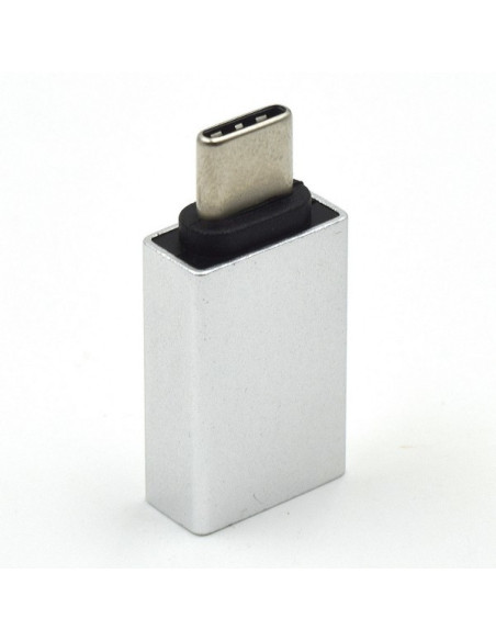 Ewent EW9643 cambiador de género para cable USB C USB A Plata