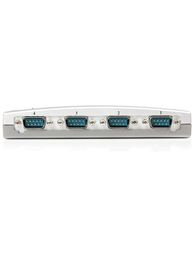 StarTech.com Hub Concentrador USB a 4 Puertos Serie RS232 - Ladrón Serie DB9 - Adaptador USB a Serie