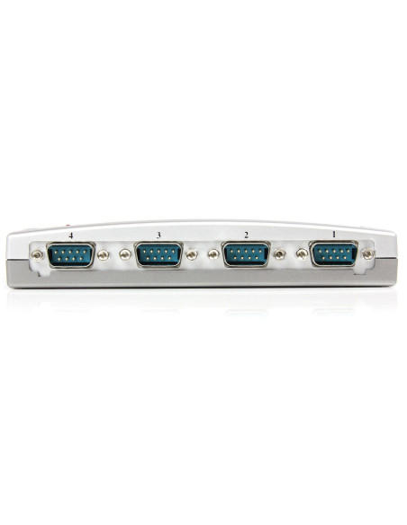 StarTech.com Hub Concentrador USB a 4 Puertos Serie RS232 - Ladrón Serie DB9 - Adaptador USB a Serie