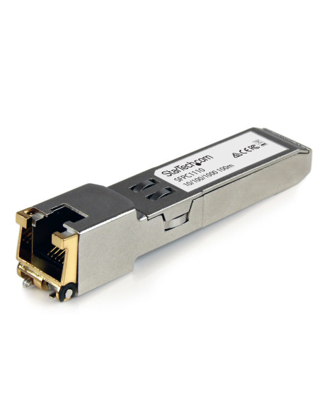 StarTech.com Módulo Transceptor SFP Compatible con el Modelo SFP-GE-T de Cisco - 1000BASE-T - SFP a RJ45 Cat6   Cat5e -