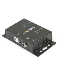 StarTech.com Concentrador Hub Industrial de 2 Puertos Serie Serial RS232 a USB Montaje Riel DIN Pared 2