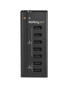 StarTech.com Estación de Carga USB de 7 Puertos Autónoma - 5x Puertos de 1A y 2x Puertos de 2A - Base de Carga USB 2