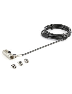 StarTech.com Cable de 2m de Seguridad Universal 3 en 1 para Ordenadores Portátiles - Cable con Candado de Combinación de 4