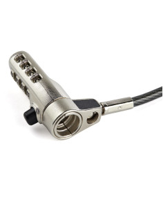 StarTech.com Cable de 2m de Seguridad Universal 3 en 1 para Ordenadores Portátiles - Cable con Candado de Combinación de 4 2