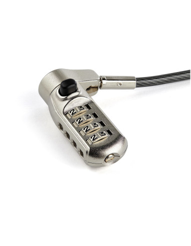 StarTech.com Cable de 2m de Seguridad Universal 3 en 1 para Ordenadores Portátiles - Cable con Candado de Combinación de 4