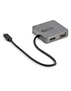 StarTech.com Adaptador Multipuertos USB-C - Docking Station USB Tipo C - HDMI o VGA - con Cable de 29cm - con Puertos USB A y 2