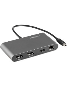 StarTech.com Mini Dock Thunderbolt 3 - Docking Station Portátil para 2 Monitores con DP 4K 60Hz, 1x Hub USB-A (USB 3.0 5 Gbps),