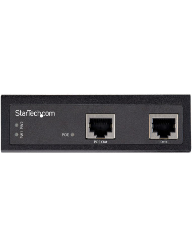 StarTech.com Inyector Industrial PoE Gigabit de Alta Velocidad - 90W - 802.3bt PoE++ UPoE Ultra Power Over Ethernet