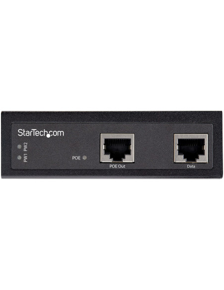StarTech.com Inyector Industrial PoE Gigabit de Alta Velocidad - 90W - 802.3bt PoE++ UPoE Ultra Power Over Ethernet