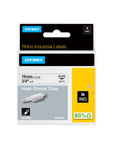 DYMO Etiquetas para tubos termorretráctiles IND - 19mm x 1,5m