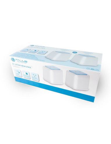 TALIUS Router Mesh [Pack 2 dispositivos] Sistema Wi-Fi AC1200 GigaLAN