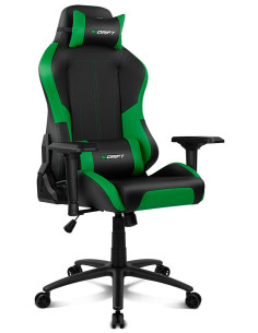 DRIFT DR250 Silla para videojuegos de PC Asiento acolchado tapizado Negro, Verde