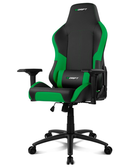 DRIFT DR250 Silla para videojuegos de PC Asiento acolchado tapizado Negro, Verde