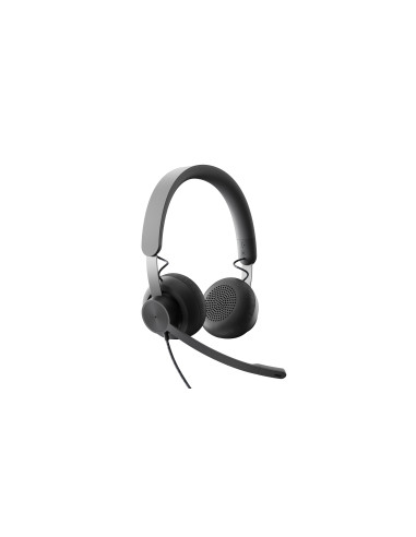 Logitech 981-000870 auricular y casco Auriculares Alámbrico Diadema Llamadas Música USB Tipo C Grafito
