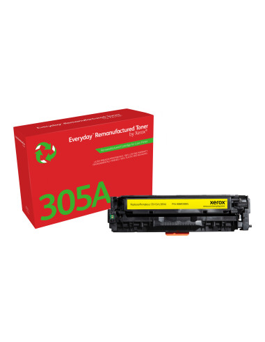 Tóner Everyday™ Amarillo remanufacturado de Xerox es compatible con HP 305A (CE412A), Capacidad estándar
