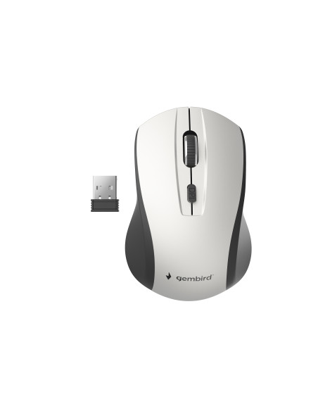 Gembird MUSW-4B-02-BS ratón Oficina Ambidextro RF inalámbrico Óptico 1600 DPI