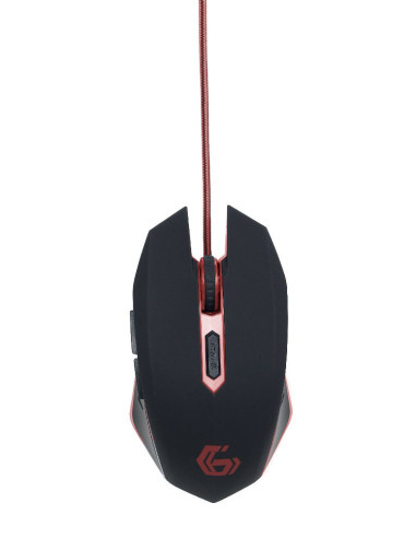 Gembird MUSG-001-R ratón Juego Ambidextro USB tipo A 2400 DPI