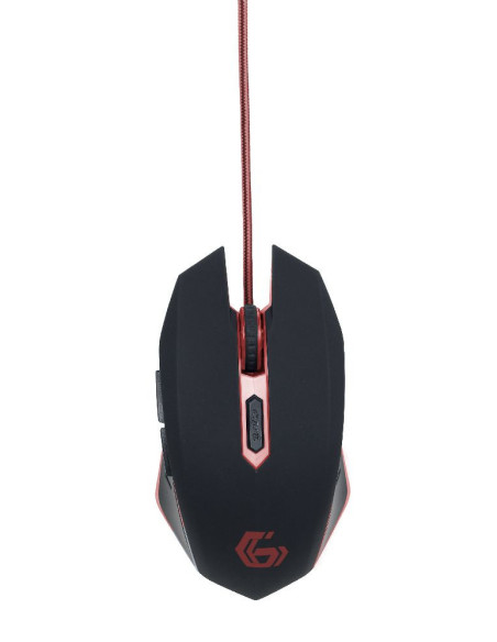 Gembird MUSG-001-R ratón Juego Ambidextro USB tipo A 2400 DPI