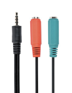 Gembird CCA-417 cable de audio 0,2 m 3,5mm 2 x 3.5mm Negro