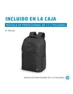 HP Mochila Professional de 17,3 pulgadas