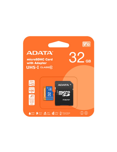 ADATA 32GB, microSDHC, Class 10 UHS-I Clase 10
