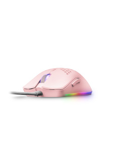 Mars Gaming MMAX, Ratón Ultraligero 69g, Óptico 12400DPI, Chroma RGB, Soft, Rosa 2