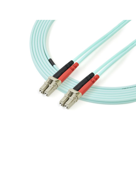 StarTech.com Cable de 3m de Fibra Óptica Multimodo OM3 LC a LC UPC - Full Duplex 50 125µm - para Redes de 100G - LOMMF VCSEL -