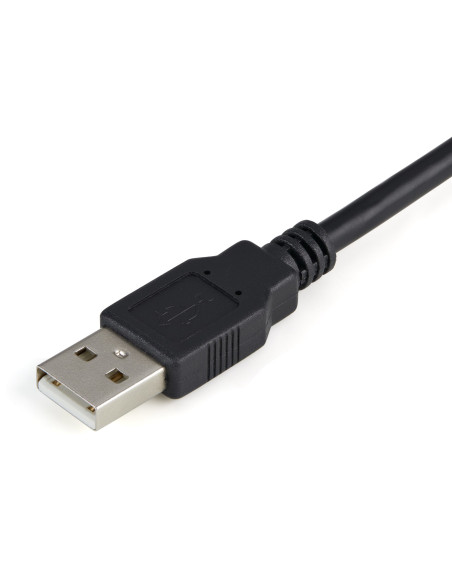 StarTech.com Cable 1,8m USB a Puerto Serie Serial RS232 DB9 con Retención del Puerto de Asignación COM