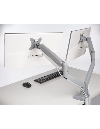 Kensington Brazo SmartFit de altura ajustable con un toque para dos monitores