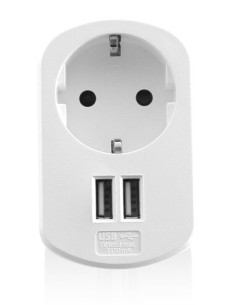Ewent EW1211 cargador de dispositivo móvil Smartphone, Tableta Blanco Corriente alterna Interior