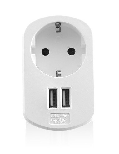 Ewent EW1211 cargador de dispositivo móvil Smartphone, Tableta Blanco Corriente alterna Interior