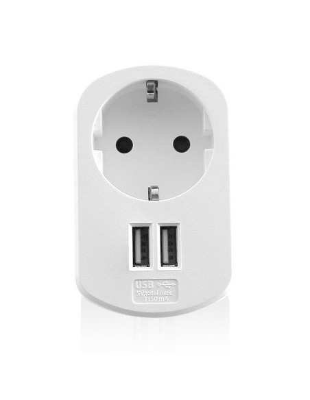 Ewent EW1211 cargador de dispositivo móvil Smartphone, Tableta Blanco Corriente alterna Interior