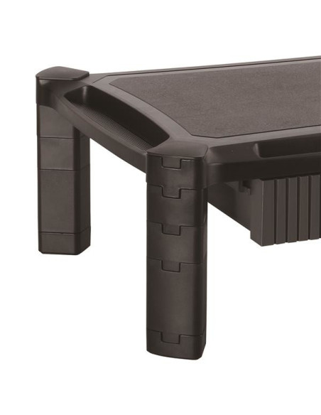 StarTech.com Base con Cajón para Monitor - de Altura Ajustable con Columnas Apilables - con Soporte para Pantallas hasta 32