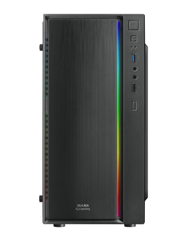 Mars Gaming MCM, Caja PC Micro ATX, Compacta, 16 Modos ARGB, Ventilador 8 cm