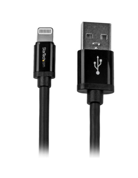 StarTech.com Cable 2m Lightning 8 Pin a USB A 2.0 para Apple iPod iPhone 5 iPad - Negro