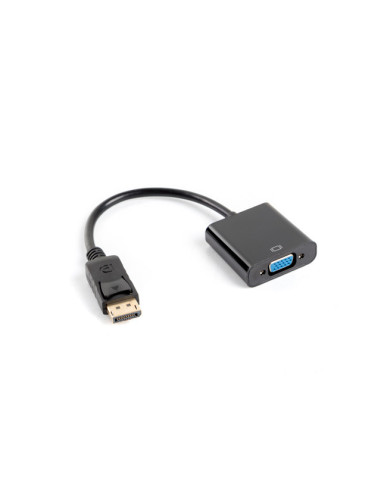 Lanberg AD-0002-BK adaptador de cable de vídeo 0,2 m VGA (D-Sub) DisplayPort Negro