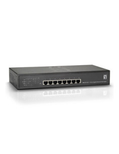 LevelOne Switch Gigabit Ethernet PoE de 8 puertos, 61.6W, 802.3at PoE+, 4 Puertos PoE