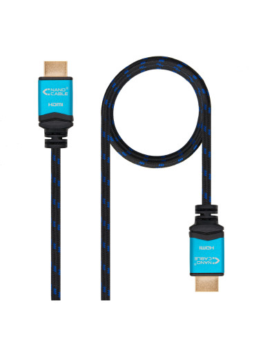 Nanocable Cable HDMI V2.0 4K@60GHz 18 Gbps A M-A M, negro, 1.0 m.