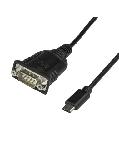 StarTech.com Adaptador Cable de 40cm USB-C a Serie - Cable Conversor USB TipoC a Serie DB9 RS232 - Cable USBC Serial para PLCs,
