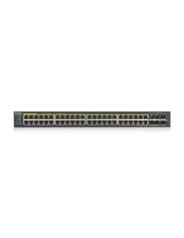 Zyxel GS1920-48HPV2 Gestionado Gigabit Ethernet (10 100 1000) Energía sobre Ethernet (PoE) Negro