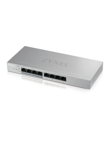 Zyxel GS1200-8HP v2 Gestionado Gigabit Ethernet (10 100 1000) Energía sobre Ethernet (PoE) Gris