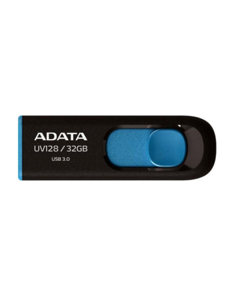 ADATA DashDrive UV128 128GB unidad flash USB USB tipo A 3.2 Gen 1 (3.1 Gen 1) Negro, Azul