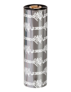 Zebra 2300 Wax cinta térmica 300 m Negro