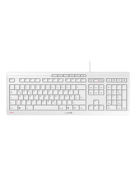 CHERRY STREAM teclado Oficina USB QWERTZ Alemán Blanco