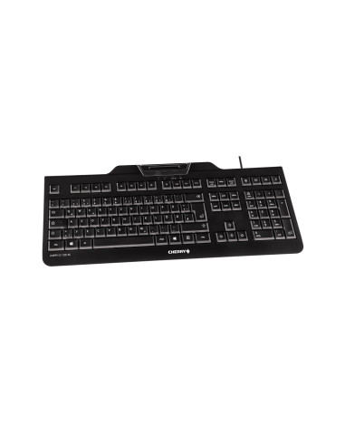 CHERRY KC 1000 SC teclado Oficina USB QWERTZ Alemán Negro