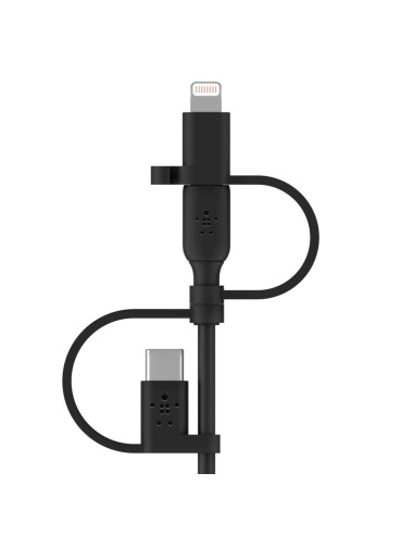 Belkin BOOST CHARGE cable USB 1 m USB A USB C Micro-USB B Lightning Negro