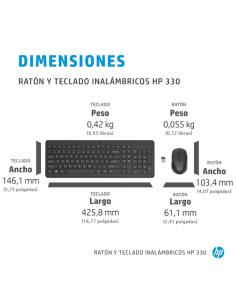 HP Combinación de teclado y ratón inalámbricos 330